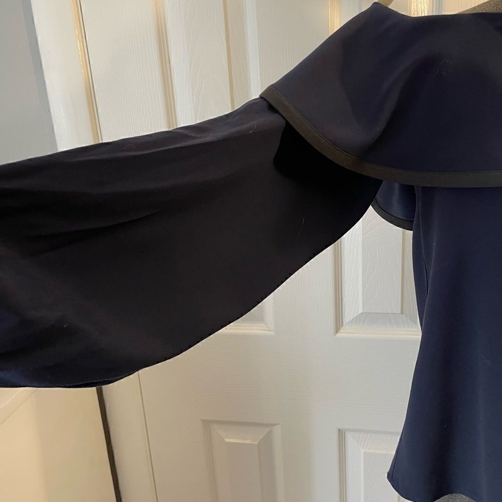 Alexis Navy Off-Shoulder Ruffle Blouse - Picture 7 of 7